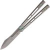 EOS Trident Stonewash Green Folding Knife CPM S30V Titanium