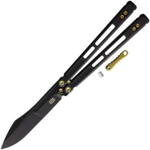 EOS Trident Black and Gold CPM-S30V Folding Knife