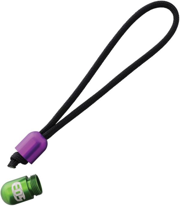 EOS Pill Bead Lanyard - Green/Purple Aluminum