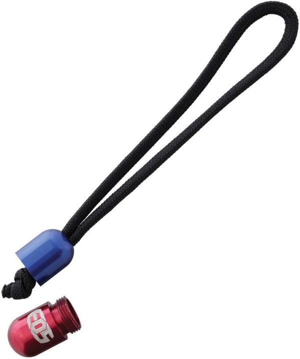 EOS Pill Bead Lanyard - Red/Blue Aluminum