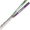 EOS153.jpg EOS Gremlin Balisong Folding Knife S35VN Green Purple Titanium
