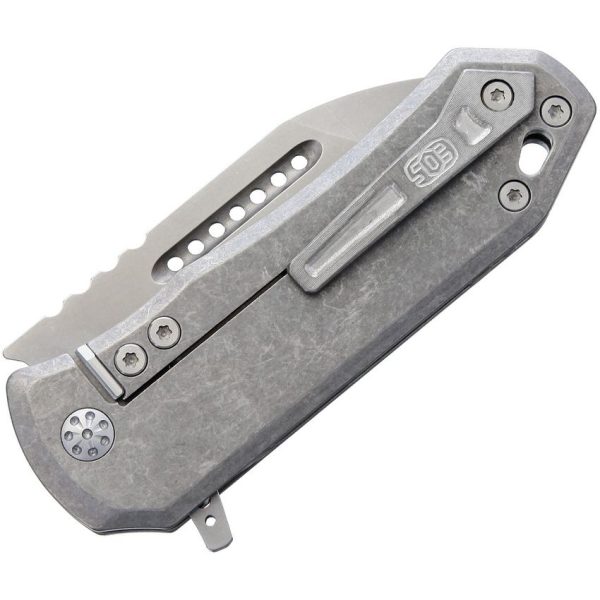 EOS Orca S Framelock CPM S35VN Stonewash Folding Knife