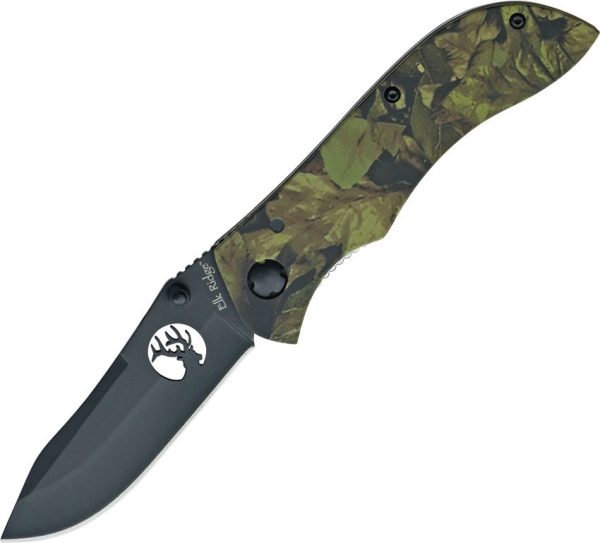 Elk Ridge Camo Linerlock Folding Knife - Aluminum