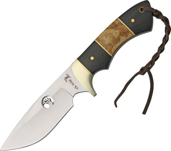 Elk Ridge Hunter Fixed Blade - Burl Wood Handle
