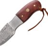 ER111RDM.jpg Elk Ridge Fixed Blade Damascus Steel Rosewood Handle Knife