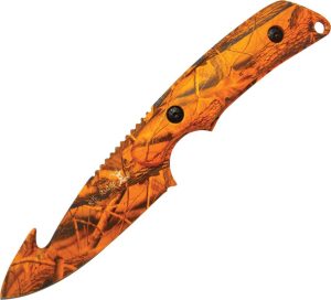 ER116OC.jpg Elk Ridge Guthook Hunter 440 Stainless Orange Camo