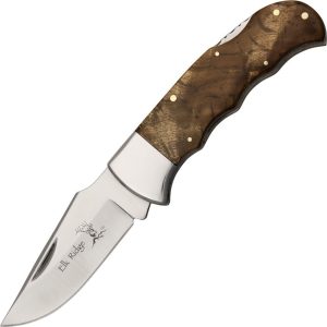 ER138.jpg Elk Ridge Lockback Folding Knife - Burl Wood Handle