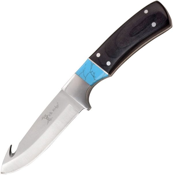 Elk Ridge Guthook Fixed Blade - Pakkawood Blue Insert