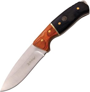 ER20019DBK.jpg Elk Ridge Fixed Blade Drop Point Black Brown Handle