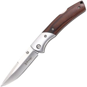 Elk Ridge Lockback Satin - Wood Handle 3.13in