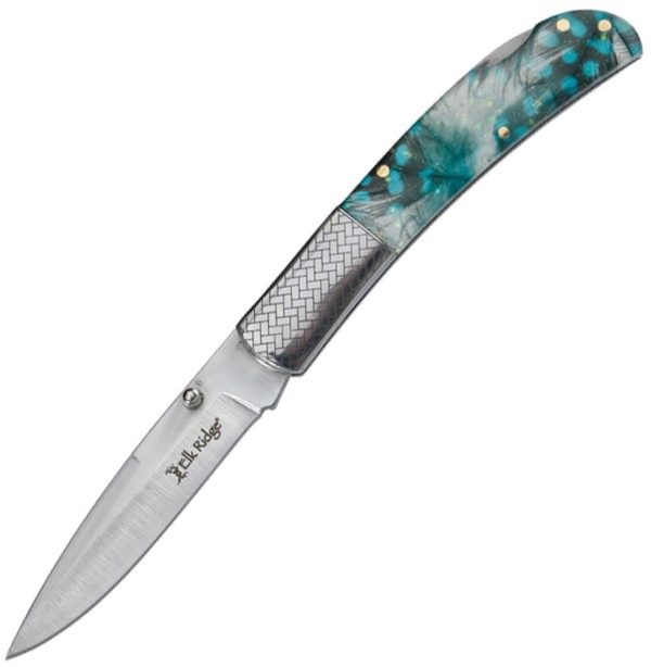 ER2006GN.jpg Elk Ridge Lockback Green - POM Handle 3in Blade
