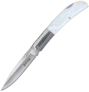 Elk Ridge Lockback White - POM Handle 3in Blade