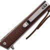 Elk Ridge Linerlock Damascus 3.38" Folding Knife Brown Wood