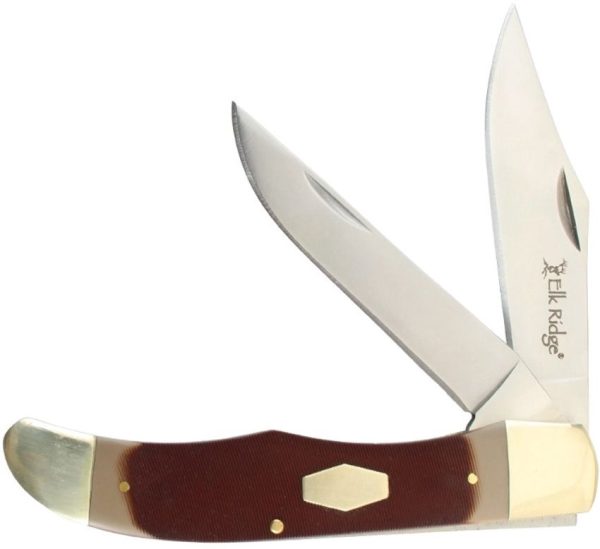 ER2013.jpg Elk Ridge Trapper Delrin Folding Knife 3Cr13 Stainless Brown