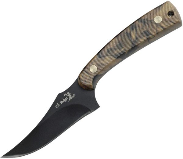 Elk Ridge Upswept Skinner Camo 3 Inch Blade