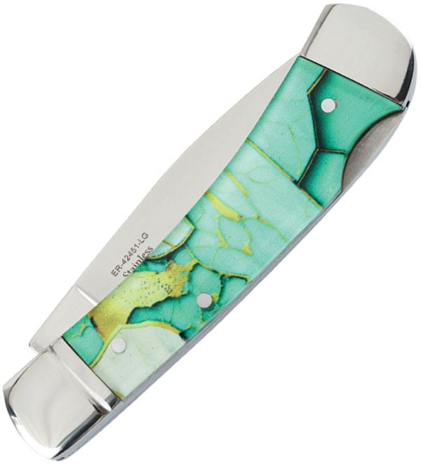 Elk Ridge Lockback Light Green Folding Knife