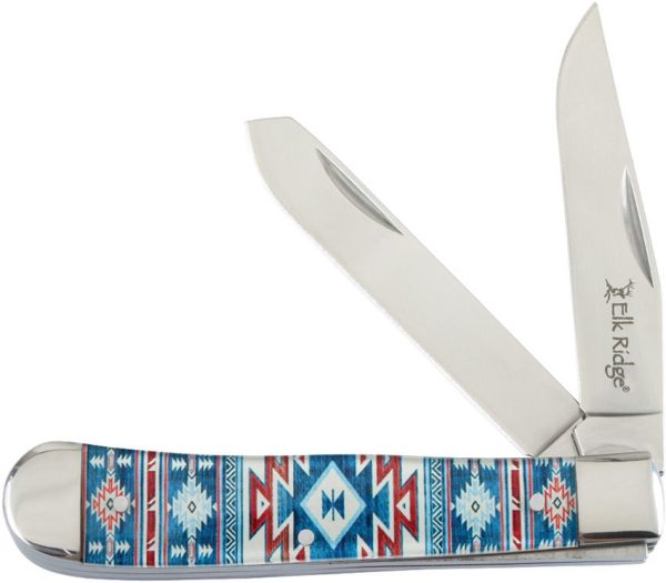 Elk Ridge Trapper Blue SW Folding Knife