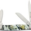 Elk Ridge Stockman Black/White Multi-Blade Folding Knife