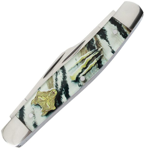 Elk Ridge Stockman Black/White Multi-Blade Folding Knife