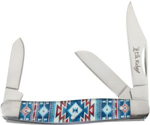 ER42453BL.jpg Elk Ridge Stockman Blue Southwest Multi-Blade Folding Knife