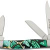 Elk Ridge Stockman Dark Green Multi-Blade Folding Knife
