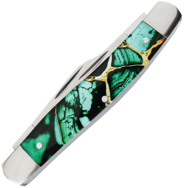 Elk Ridge Stockman Dark Green Multi-Blade Folding Knife