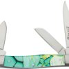 Elk Ridge Stockman Light Green Multi-Blade Folding Knife