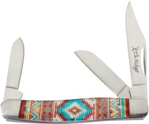 Elk Ridge Stockman Orange Southwest Multi-Blade Folding Knife