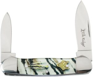 ER42454BK.jpg Elk Ridge Canoe Black/White Two-Blade Folding Knife