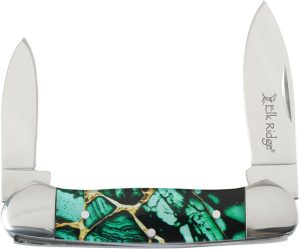 ER42454DG.jpg Elk Ridge Canoe Dark Green Two-Blade Folding Knife