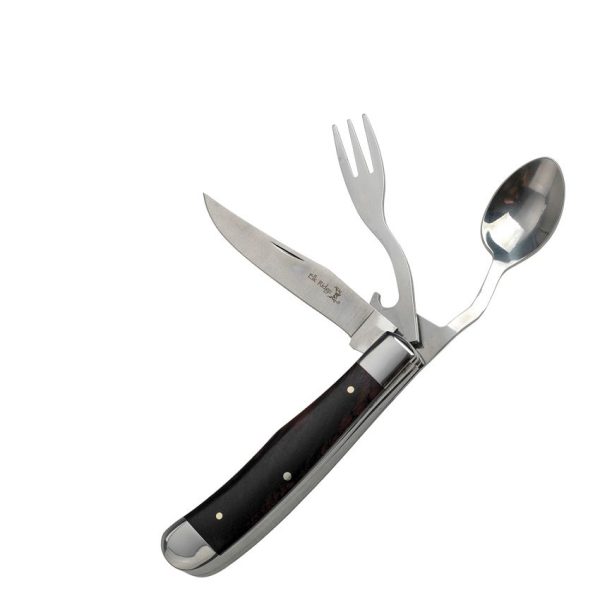 Elk Ridge Hobo Knife Brown Wood - Multi-Tool Folder