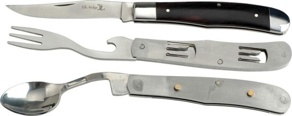 Elk Ridge Hobo Knife Brown Wood - Multi-Tool Folder
