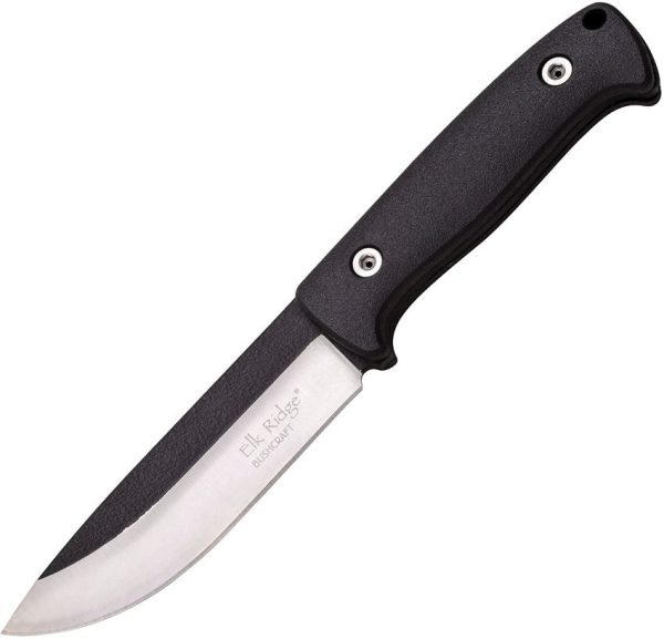 ER555BK.jpg Elk Ridge Fixed Blade Black Stainless Drop Point Knife Sheath