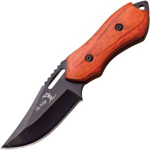 ER562WD.jpg Elk Ridge ER562 Clip Point Brown Pakkawood Fixed Blade
