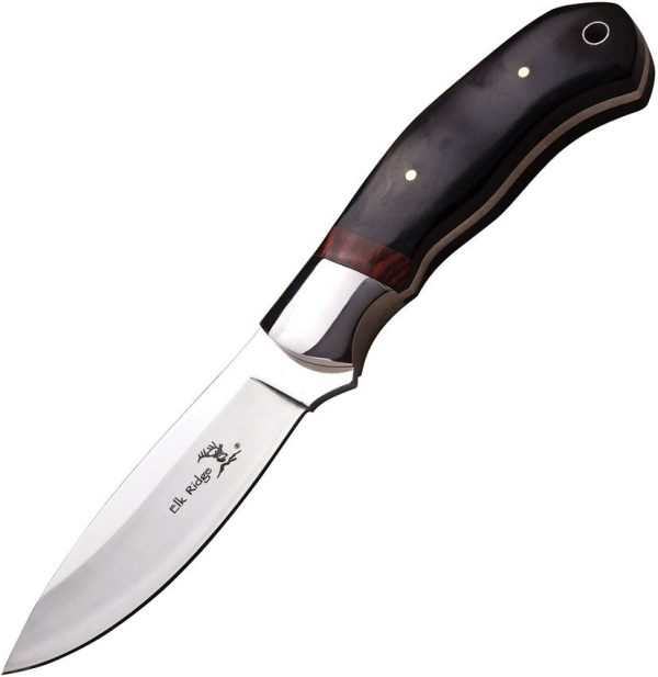 Elk Ridge ER565 Drop Point Mirror Polish Pakkawood Blade