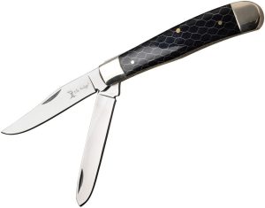 ER938BK.jpg Elk Ridge ER938 Trapper Mirror Polish Black C-Tek Handle