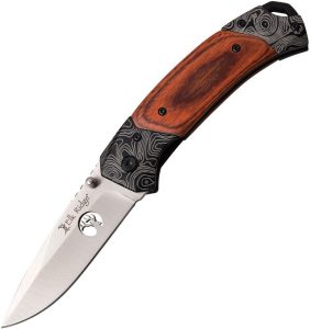 Elk Ridge Linerlock Brown Pakkawood Folding Knife