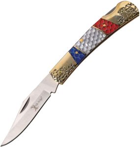 Elk Ridge Lockback Red White Blue C-Tek Handle