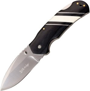 Elk Ridge Lockback Black Pakkawood Bone Inlay