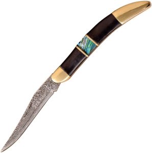 Elk Ridge Toothpick Abalone Faux Damascus Folding Knife