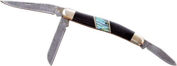 Elk Ridge Small Stockman Abalone Faux Damascus Knife