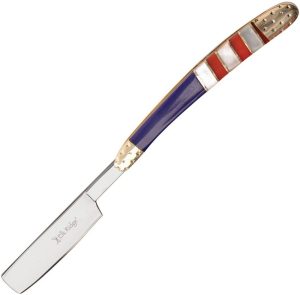 ER955AF.jpg Elk Ridge Folding Razor Red White Blue Knife