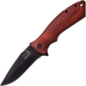 ERA002PW.jpg Elk Ridge Linerlock A/O Assisted Brown Pakkawood