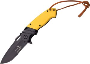 Elk Ridge Ballistic Linerlock A/O Yellow Bone Folder