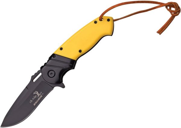 ERA003BY.jpg Elk Ridge Ballistic Linerlock A/O Yellow Bone Folder