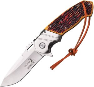 Elk Ridge Linerlock A/O Imitation Stag Assisted Opener