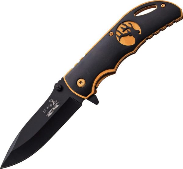 Elk Ridge Linerlock A/O Black/Gold 440