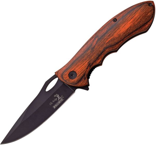 Elk Ridge Linerlock A/O Brown Pakkawood