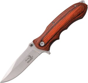 Elk Ridge Linerlock A/O Satin Thumb Stud Knife
