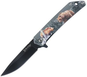 Elk Ridge Wildlife Bear Linerlock A/O Knife